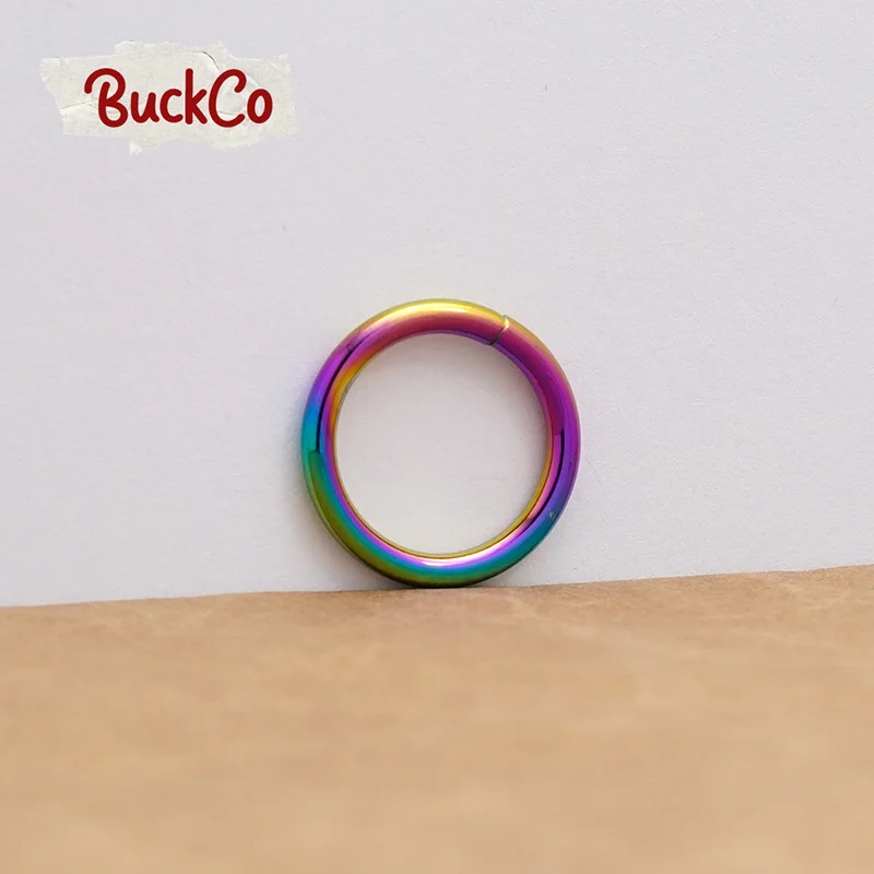 Metal non-welded rainbow O-ring suitable for 25mm backpack with high quality webbing bag dog collar accessories OR25R