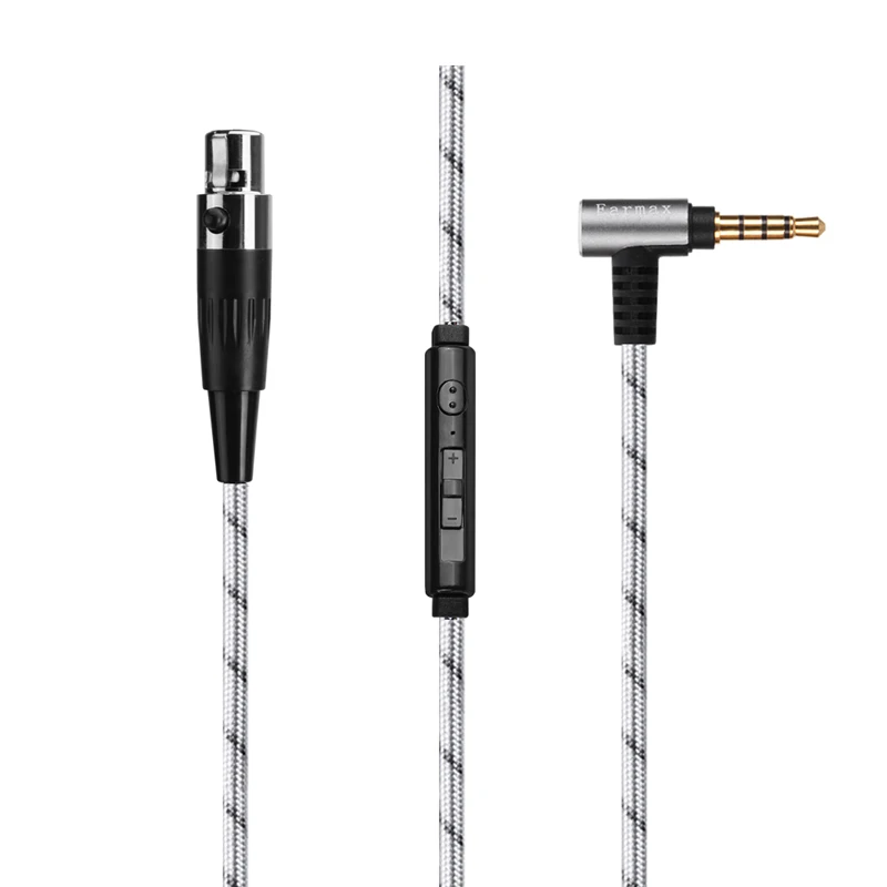 Kabel Headphone XLR untuk AKG K371 Q701 K240S K702 K553 DT1770 DT1990pro dengan Mikrofon Kemurnian Tinggi Kabel Tembaga Kristal Tunggal