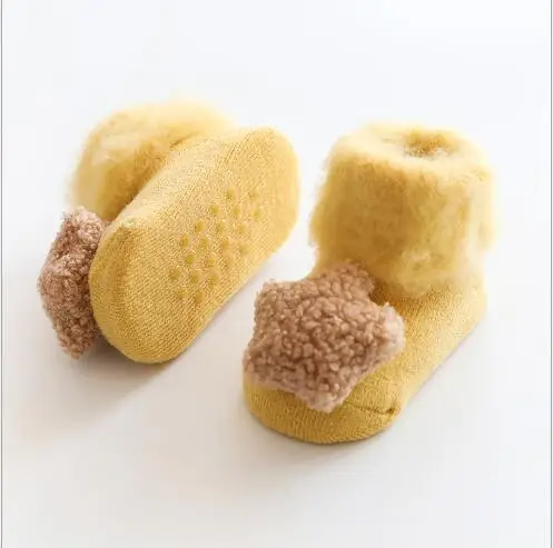 Winter new plus velvet thick baby socks warm children socks plastic non-slip baby floor boys girls accessories socks