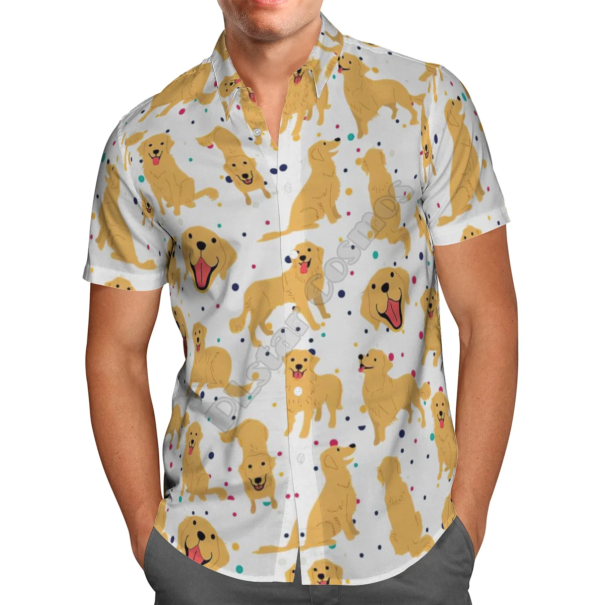 Hawaii Shirt Hawaiian beach Summer Funny Schnauzer 3D Printed Men's Shirt Harajuku Tee hip hop Casual shirts 08