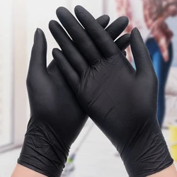 20PCS Black Disposable Gloves Powder Free Latex Free Mechanic Tattoo Beauty Care Body Art Gloves S/M