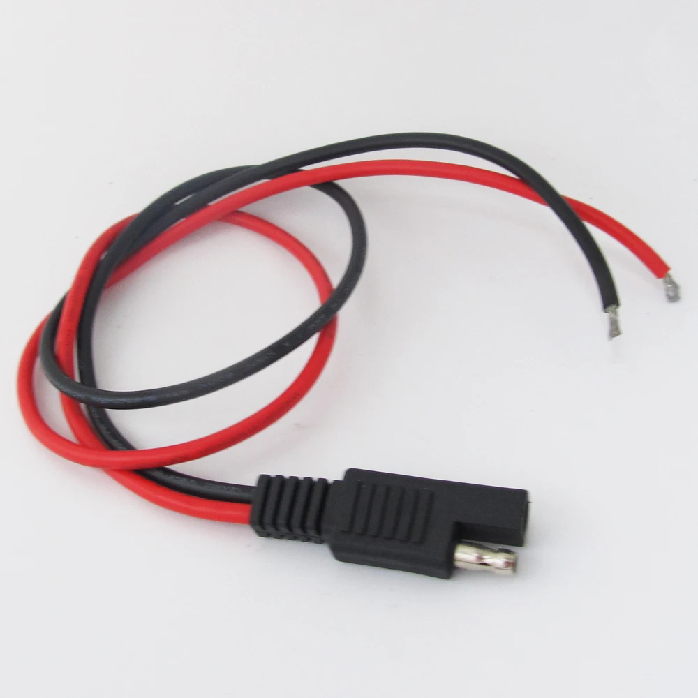 

10pcs 50cm SAE DC Power Automotive DIY Cable 14AWG Wire Red + Black