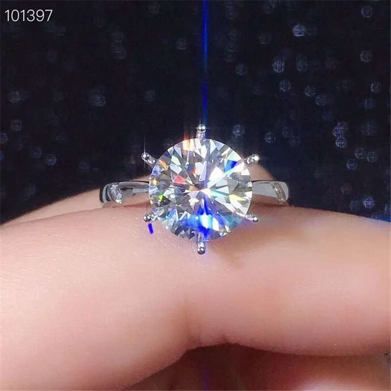 Jewelry 3ct Moissanite Ring for Engagement D Color VVS1 Grade Moissanite 18k Ring Classic Wedding Ring