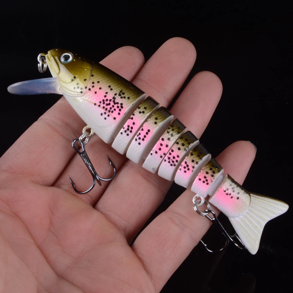 1pcs Fishing Baits Trolling Swim Minnow Wobbler Multi-section Hard Bait 105mm 17.3g Artificial Crankbait JerkBait Fishing tackle