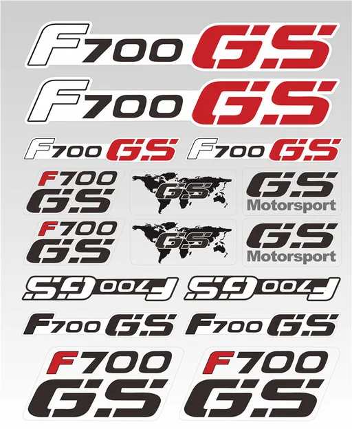 

Motorcycle Reflective Body Waterproof Body Fuel Tank Tail Box Decals Stickers Kit For F700GS F700 GS f700gs High Quality