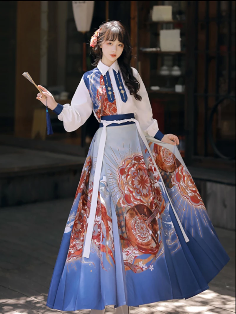 New Hanfu Women Modern Improved Ancient Chinese Hanfu Cosplay Costume Spring&Autumn Long Sleeve Hanfu Dress For Women