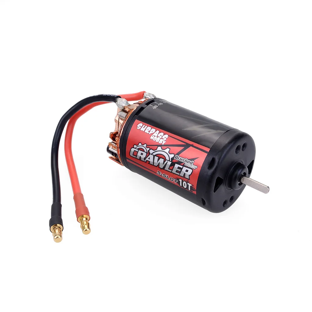 Surpass Hobby Waterproof 5-Slot 550 10T 12T 16T 20T Brushed Motor w/80A ESC + Programe Card for 1/10 RC Car