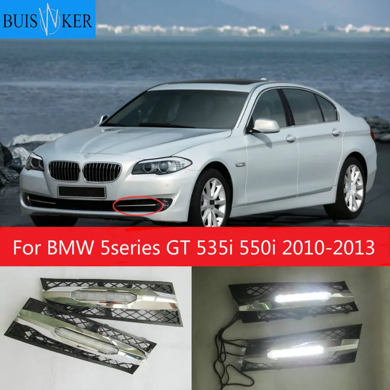 

For BMW 5series GT 535i 550i 2010 2011 2012 2013 Daylight Car LED Fog head Lamp cover DRL Daytime Running Lights