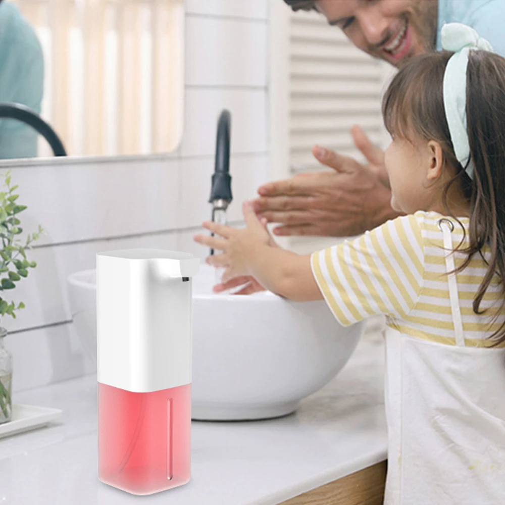 Bezdotykowy automatyczny dozownik do mydła Usb ładowanie inteligentny maszyna do spieniania czujnik na podczerwień piankowy dozownik mydła dozownik do mydła odkażacz do rąk