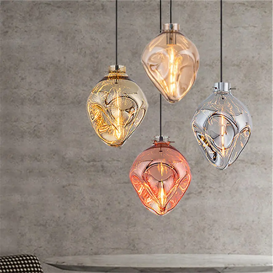 

postmodern colored glass bubble pendant lights for living room bedroom indoor decorative hanging lamp home lighting led fixture