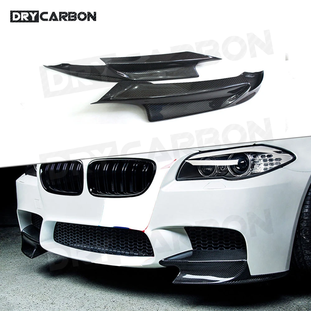 

Carbon Fiber Front Bumper Splitters Lip Flaps Cupwings Aprons for BMW 5 Series F10 M5 M Sport 2012-2017 FRP Front Splitters