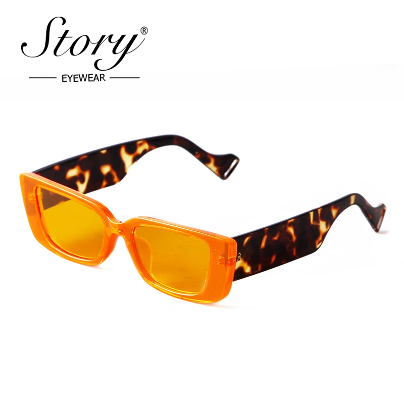 STORY-gafas de sol cuadradas estilo Steampunk para hombre y mujer, anteojos de sol unisex de estilo Retro, fluorescentes, verdes, con montura gruesa, estilo Ojo de gato, S3910K, 2020