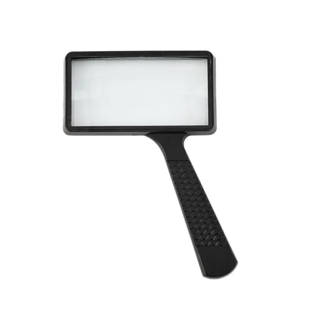 New Light Weight Exquisite Workmanship and Excellent Work 4X Rectangular Handheld Large Reading Magnifying Glass Magnifier