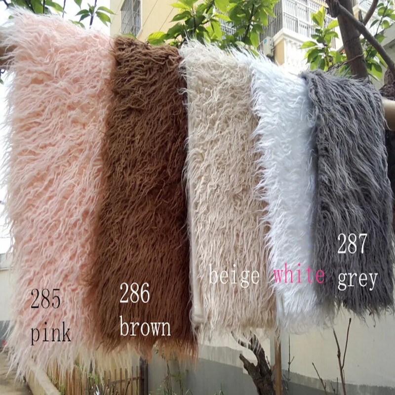 

70*50cm Faux Fur Blanket Basket Stuffer Mongolia Fur Photography Props Newborn Photography Props