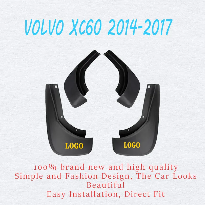 Mudflaps For 2014-2017 VOLVO XC60 mudguards mud flaps splash guard fenders mudguard car accessories auto styline 4pcs