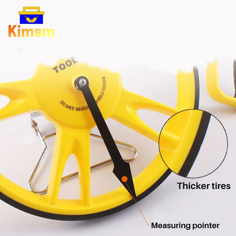 Foldable Portable Distance Measuring Wheel Long Distance 0-99999.9m Handheld Mechanical  Range Finder With Backpack Tape Measure