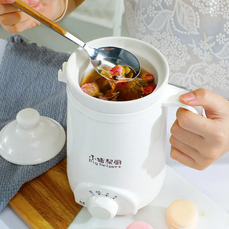 110Vสุขภาพถ้วยไฟฟ้าถ้วยสตูว์โจ๊กถ้วยหอพักMiniอุ่นถ้วยน้ำแบบพกพาถ้วยสตูว์สุขภาพหม้อ