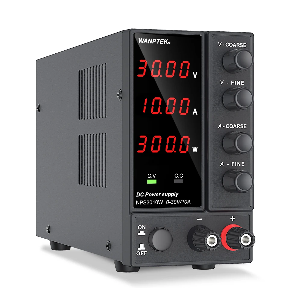 Wanptek Laboratory DC Power Supply Adjustable 30V 10A with Digit Display Voltage Regulator Stabilizer Switching Power Supply