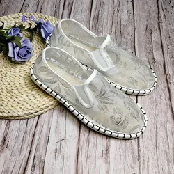 Mazefeng Fashion Summer Shoes Men Casual Mesh Shoes Large Sizes 35-45 Lightweight Breathable Slip-On Flats 2020 New Men Sneakers