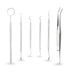 Espejo Dental de acero inoxidable, juego de herramientas de dentista, Kit de cuidado Dental, pinzas, escalador de Hoz de azada, 6 piezas, 4 piezas, 3 piezas