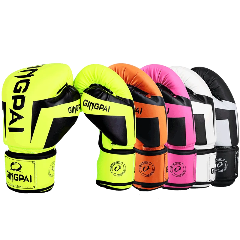 6oz 10oz 12oz Mężczyźni Kobiety Rękawice bokserskie oddychające fitness Rękawice do worka treningowego Rękawice do kick boxingu MMA Rękawice do kopania Muay Thai Protecto — zdjęcie 3