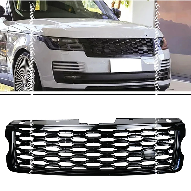 For Land Rover Range Rover Vogue L405 Facelift 2013-2017 Glossy Black Front Bumper Grille Assembly Decor Car Modification