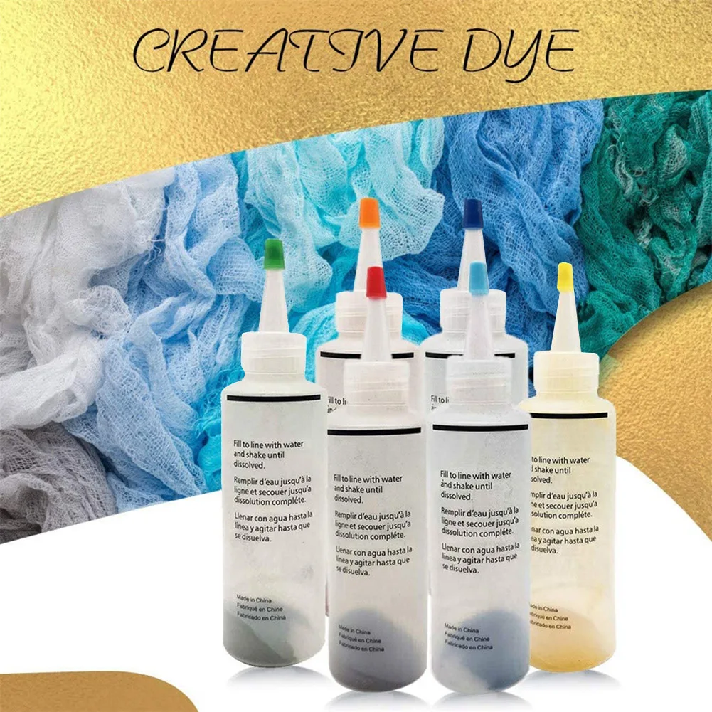 Tie Dye Kit 6/8/10colors Textile Fabric Paints Colorful Tie Dying With Rubber Bands Gloves DIY Clothing Graffiti Dye Paint Kit