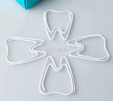 12pcs White Cracked Tooth Paper Clip Paper Clip Paper Clip Bone Calcium Deficient Paper Clip Mini Paper Clip