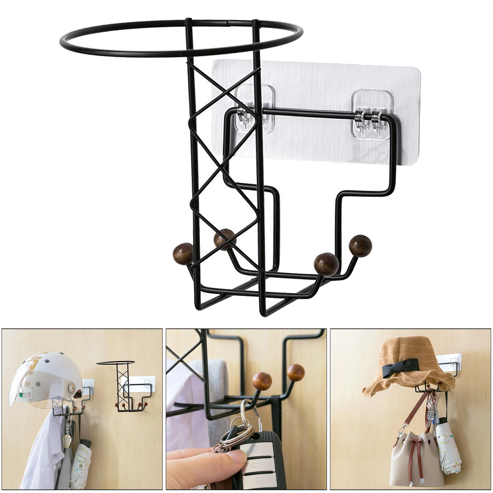 Motorcycle Helmet Holder Hook Jacket Hanger Home Sundries Hook Multipurpose Wall Mount Rack For Kitchen Door Cabinet