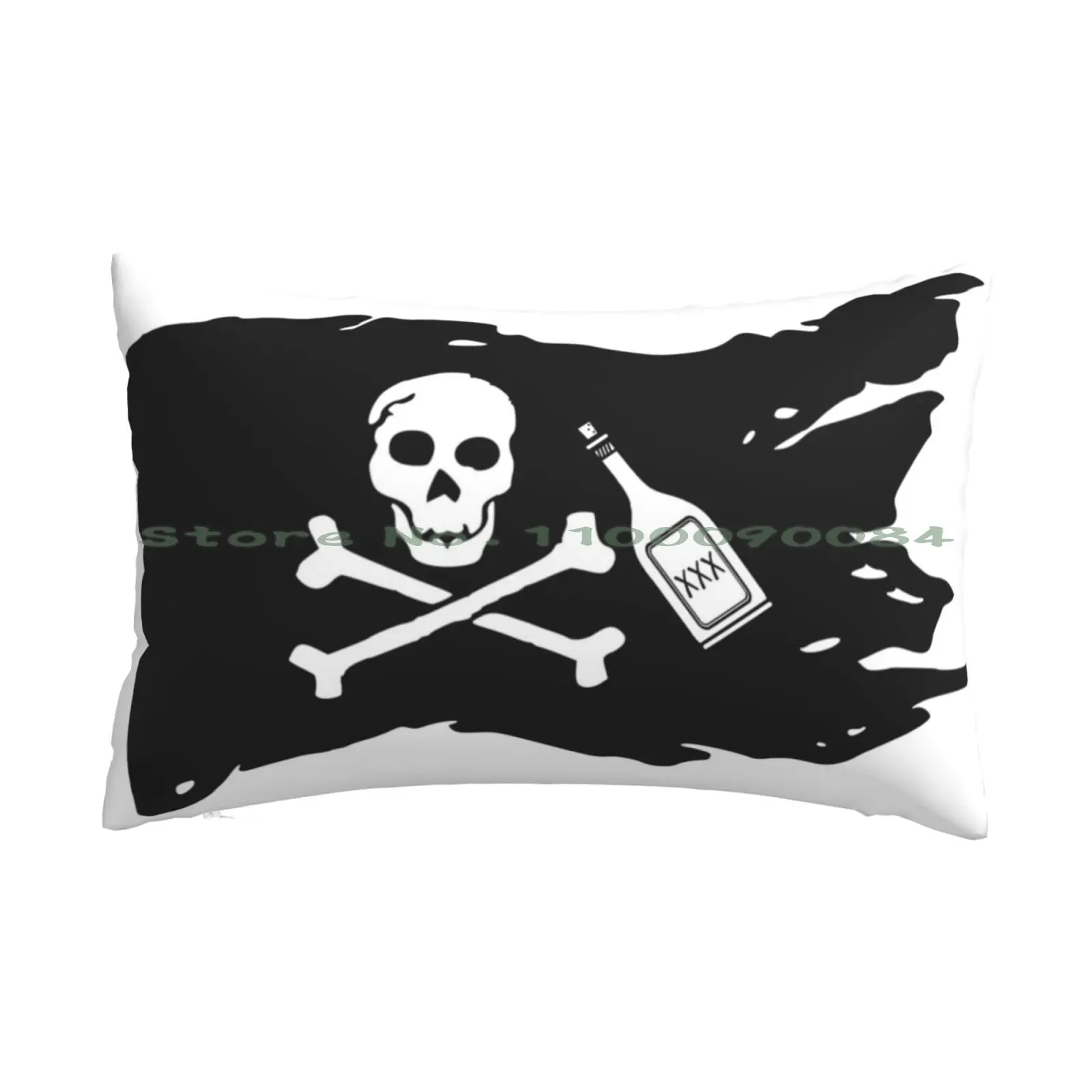 A Flag Of A Drunk Pirate Pillow Case 20x30 50*75 Sofa Bedroom Asatru Black Metal Drinking Local Runes Nordic Scandinavian Death