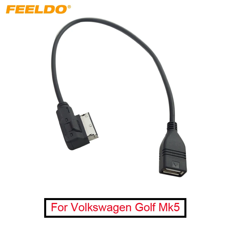 

FEELDO 1Pc Car Audio Music Interface AMI/MDI/MMI To USB Adapter Cable For Audi A3/A4/A5/ A6/VW TT/Jetta/GTI/GLI/Passat/Touareg