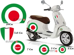 Pegatinas adhesivas para motocicleta, calcomanías para GamesMonkey, Vespa, Piaggio, Vespa, Banderas, Italia, Rueda