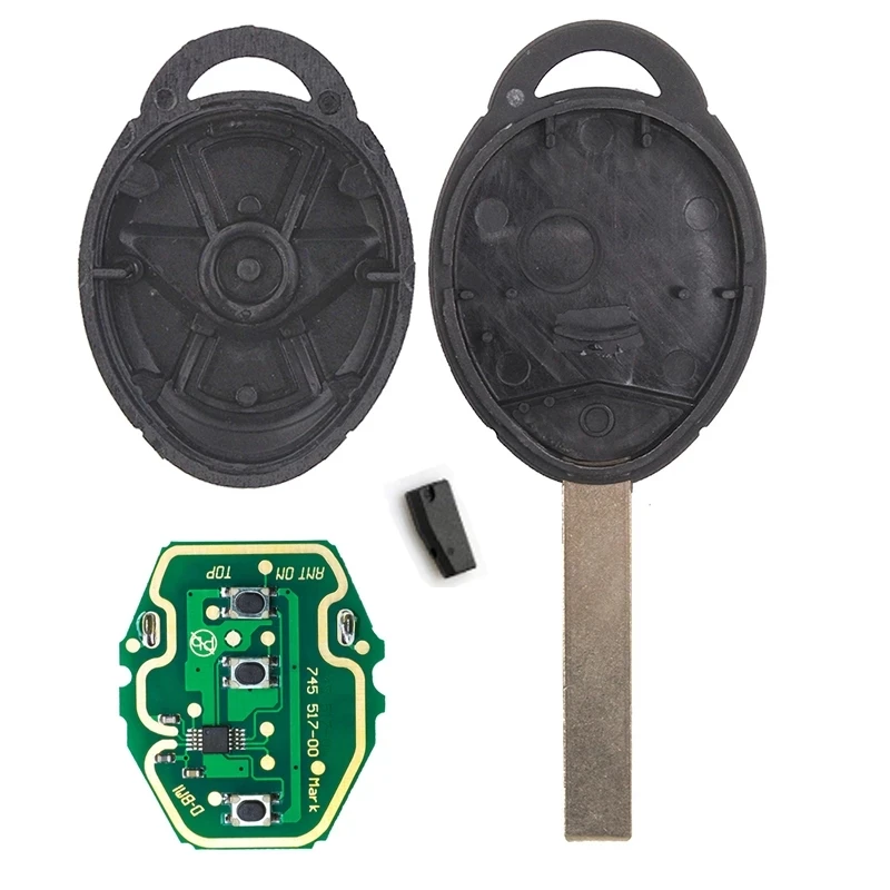 DIYKEY LX8 FZV EWS Remtoe Key 3 Button ID44 Chip 315MHz/433MHz for BMW Mini Cooper S R50 R53 2005 2006 2007