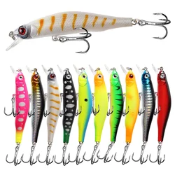 1Pcs Minnow Fishing Lures 9cm 8.2g Crankbait Wobblers Perch 3D Eyes Artificial Hard Bait Pike Carp Bass Sinking Swimbait Pesca