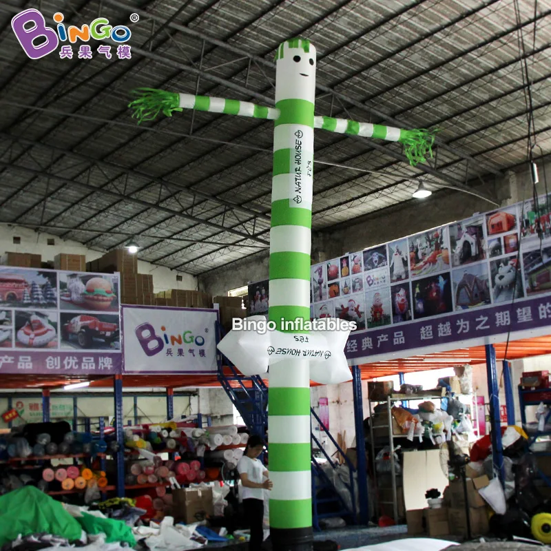 Inflatable Toys 6m Inflatable Green White Arrow Air Dancer Personalized Outdoor Advert Decoration-Toys