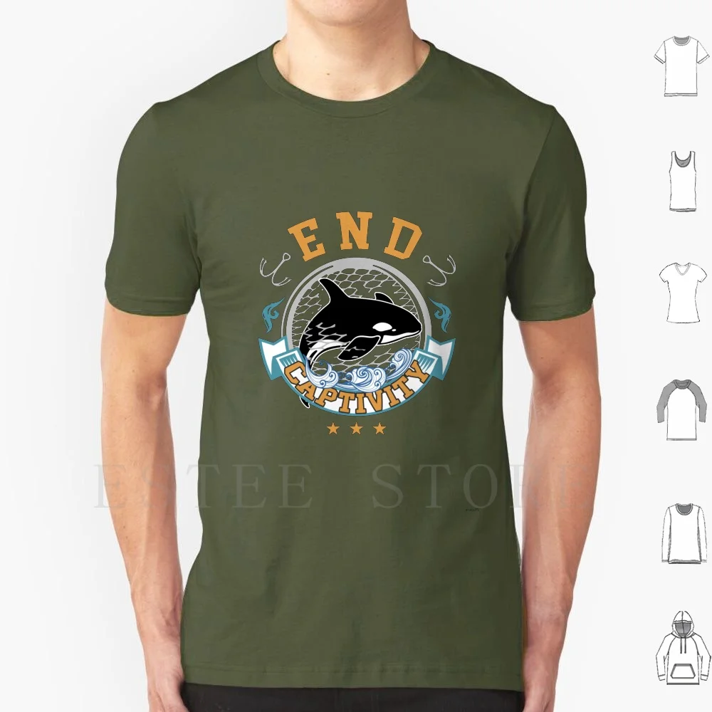End Captivity T Shirt Print Cotton End Captivity Killer Whale Whale Orca Dolphin Aquatic Mammal Womens Relaxed Fit