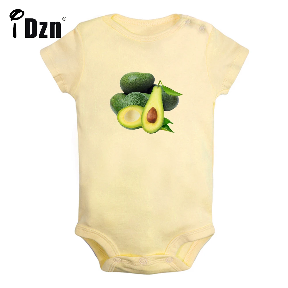 Baby Boys Girls Summer Bodysuit Cute Avocado Printed Clothing Fruit Grapefruit Rompers Newborn Cotton Short Sleeves Jumpsuits