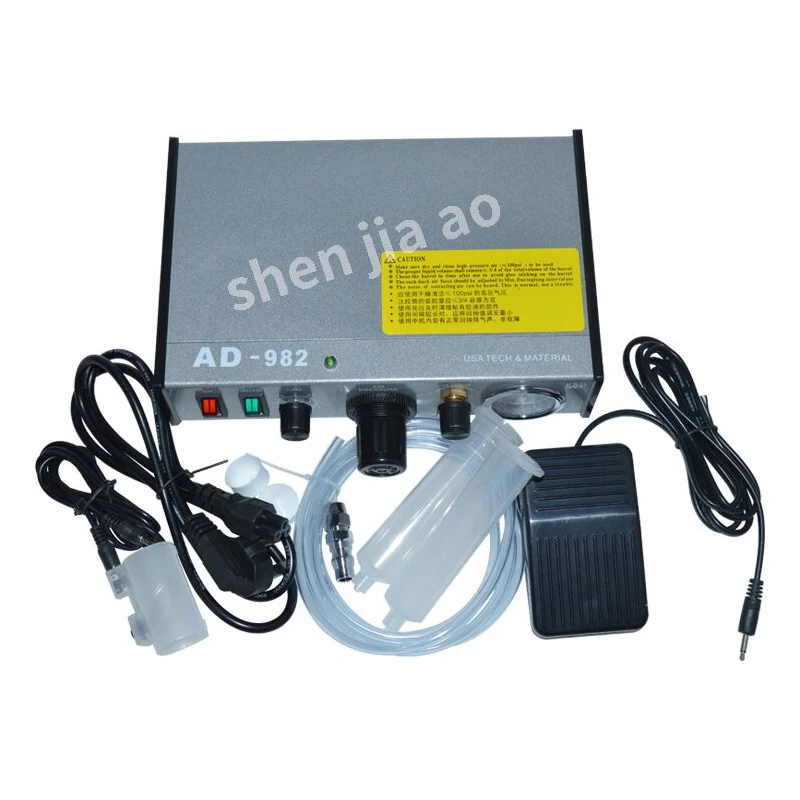 Distribuidor de Cola Semiautomático Dispensador de Cola de Alta Precisão 220v Ad-982 Pasta de Solda Pcb Controlador de Líquido Gotejador de Fluidos Peça