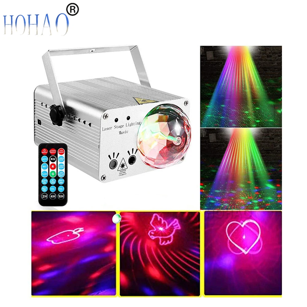 Mini Stage Laser Effect Light 10w with USB Card For Dj Disco Home Party Show Dj Laser Projector Lights RGB UV Lamps Club