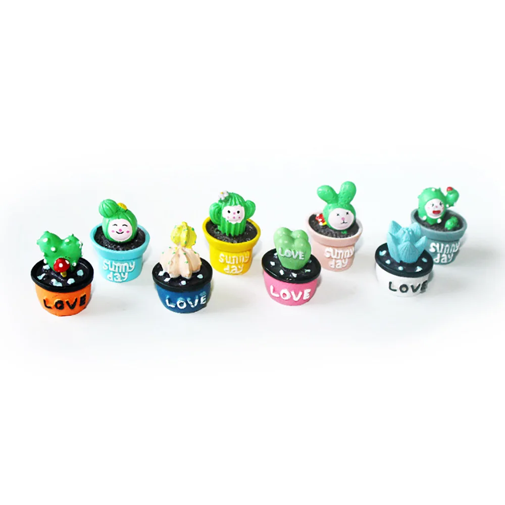 

1/12 Dollhouse Miniature Accessories Mini Resin Potted Plant Cactus Simulation Flower Model Toys for Doll House Decoration