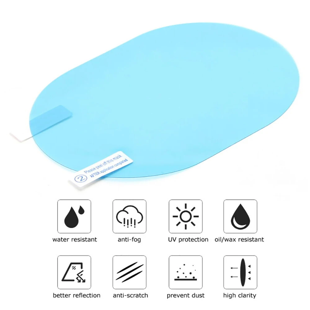 2 PCs Side Rearview Mirror Protective Film with Anti-glare, Rain, Fog, Car Side Mirror Film