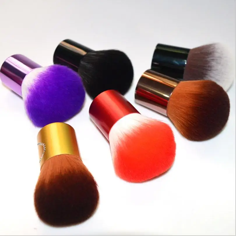Kabuki Powder Makeup Brushes Soft Portable Blush Brush Foundation Make Up Nail Beauty Essential 6 Colors Premium Quality T0289