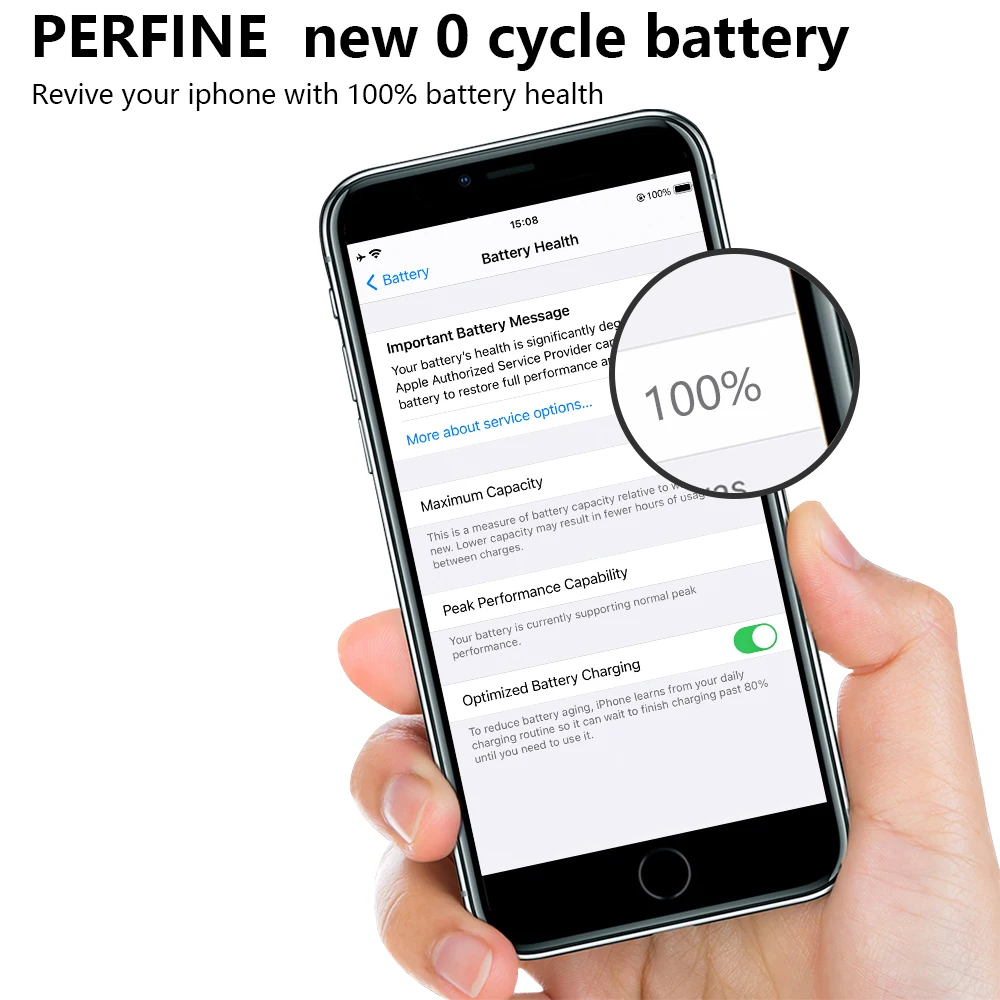 PERFINE 3550 mAh para iphone7 Plus Bateria A1661 A1784 A1785 Dedicado Telefone Reparação Instalação ToolKit Lightning Cable