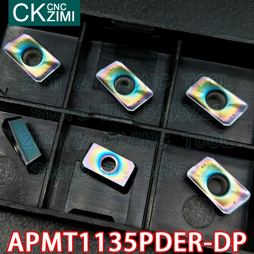 10 sztuk APMT1135PDER-DP ZM1135 APMT 1135 PDER DP węglika wkładki płytki frezarskie narzędzia tokarka metalu CNC indeksowane narzędzia do stali
