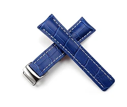 22mm/24mm Real Leather Watch Band Watchband For Breitling Strap Navitimer Transocean BA57 A193701 760P2 Black Brown Blue Colors