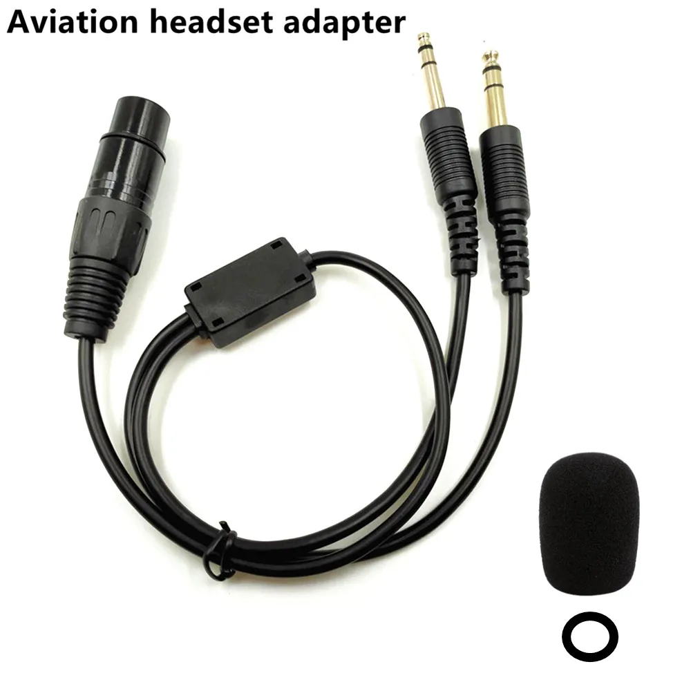 FRT untuk Airbus XLR Ke GA Aksesori Earphone Kabel Headphone Penerbangan Kabel Adaptor Headset 5 Pin Steker Ganda