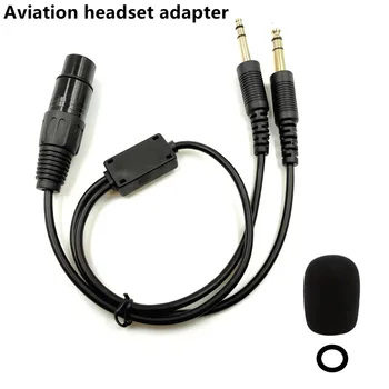 FRT Für Airbus XLR Zu GA Dual Stecker 5 Pin Headset Adapter Kabel Luftfahrt Kopfhörer Kabel kopfhörer zubehör
