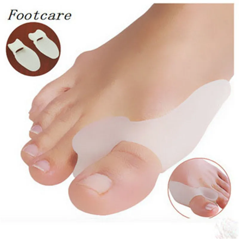 1 زوج سيليكون تو مصحح كبير فاصل أصابع القدم مفرشة يخفف آلام القدم القدم القدم أروح تصحيح الحرس وسادة اللياقة البدنية 2019