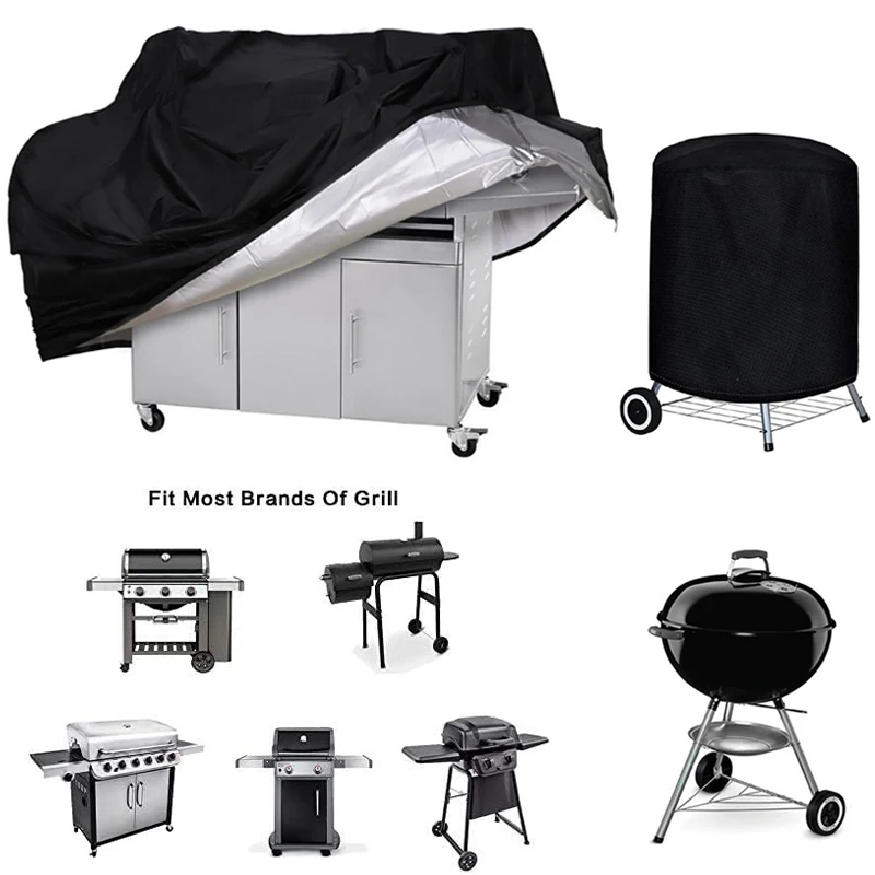 Funda Impermeable Para Barbacoa Grande – Protector Resistente 124x91x65 Cm, Poliéster, Cubre Parrillas Exterior, Mygarden