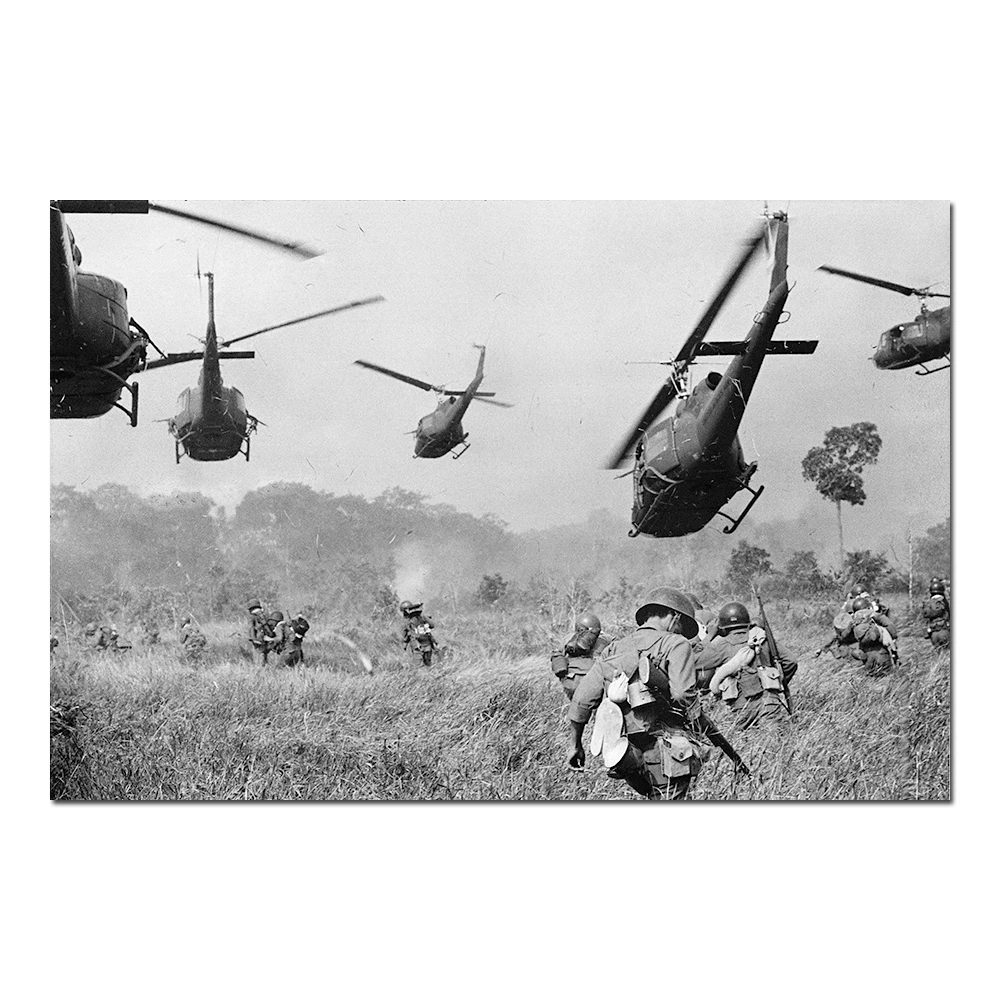 Vietnam War Vintage Wallpaper Decorative Wall Art Posters and Prints Canvas Painting Picture For Living Room Decor